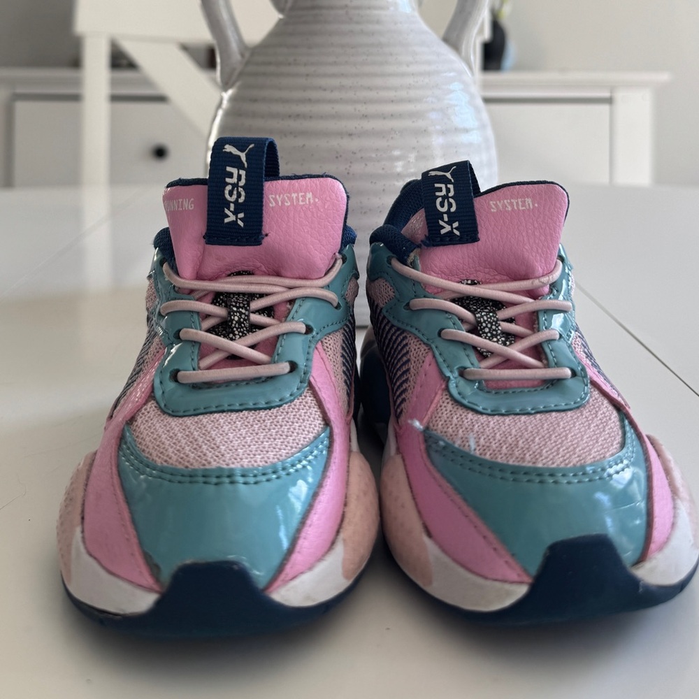 Kids Pink and Blue Sneakers